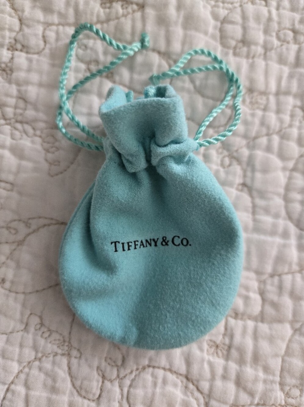 Tiffany & Co. Small Blue Suede Jewelry Dust Bag Pouch